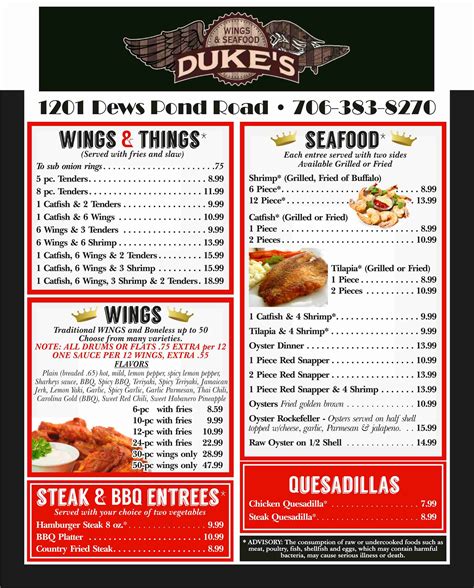 Rate your experience American Hours 11AM - 10PM DUKE&39;S, 1201 Dews Pond Rd, Calhoun (706) 383-8270 Menu Order Online Take-OutDelivery Options take-out delivery Customers&39; Favorites at DUKE&39;S slaw Reviews for DUKE&39;S 4 - 191 reviews Add your comment September 2023. . Dukes restaurant calhoun ga